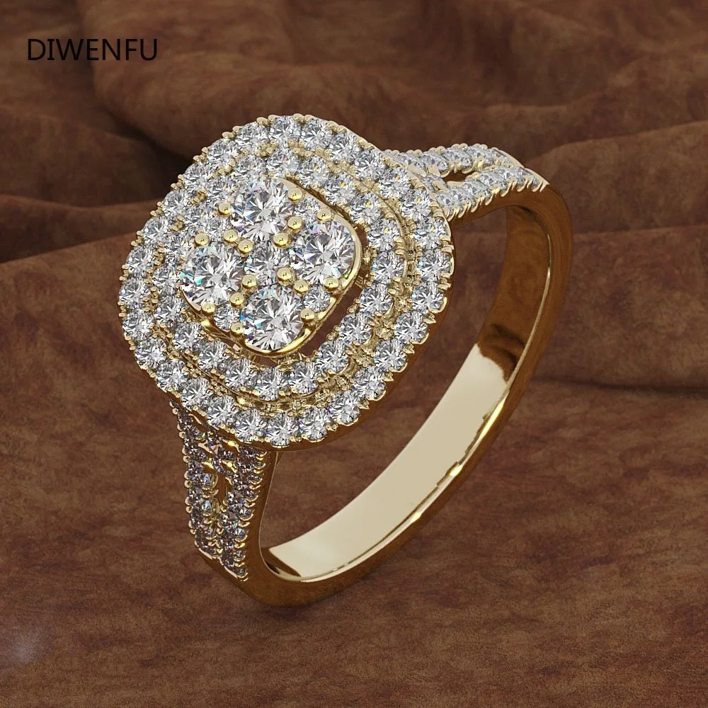 

Moissanite 14K Soild Yellow Gold Rings for Women Men Arrows Anillos De Amethyst Diamante Bizuteria Real Gold Rings for Women