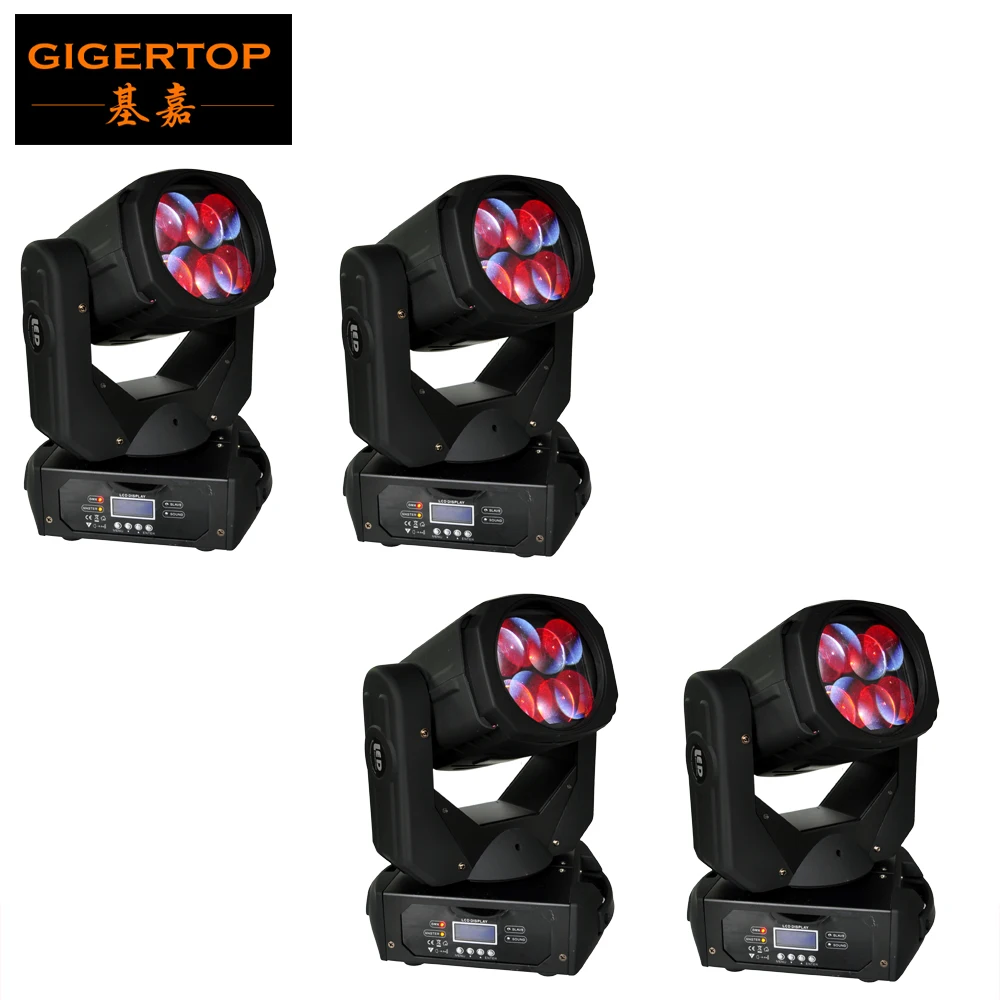Gigertop TP L670 130 Вт Светодиодный светильник с движущейся головкой 4x25 Tyanshine 9/15 каналов