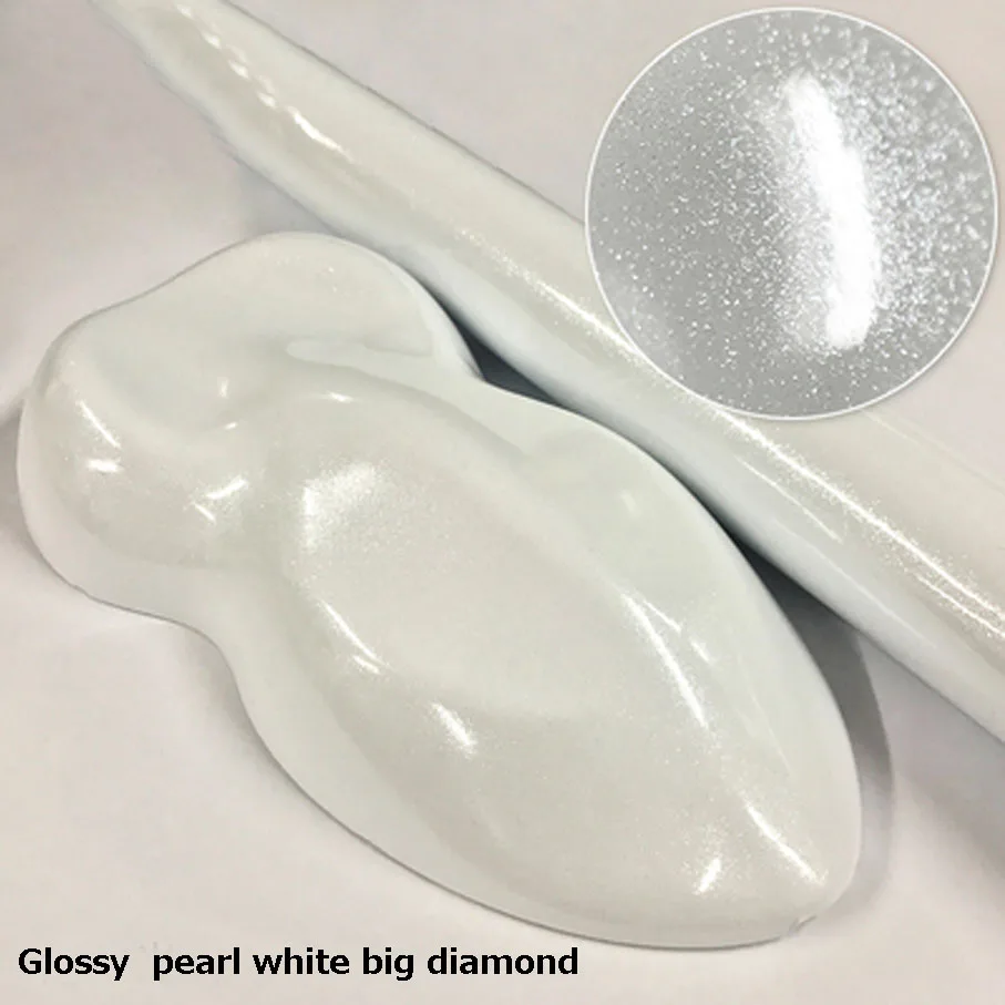 big white diamond Оберточная бумага Premium Glossy жемчужно-белый/черный Алмазный Блеск для винилового Обёрточная бумага рулон пузырьков для автомобильная пленка - Название цвета: big white diamond