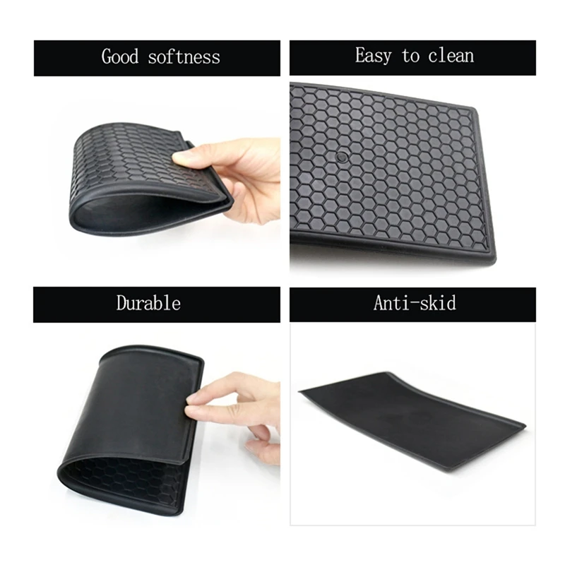 

Car Armrest Box Card Holder Pad Anti Slip Mat for Tesla Model 3 Y 2017-2021 Accessories