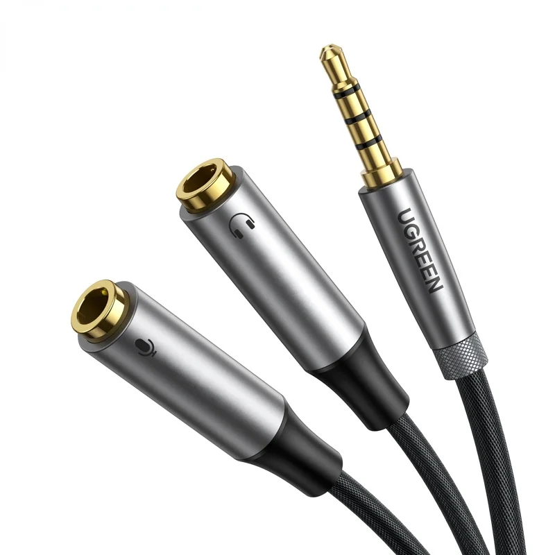 

UGREEN Splitter Adapter 3.5mm Audio Splitter Cable for Computer Jack 3.5mm 1 Male to 2 Female Mic Y Splitter AUX Cable Headset