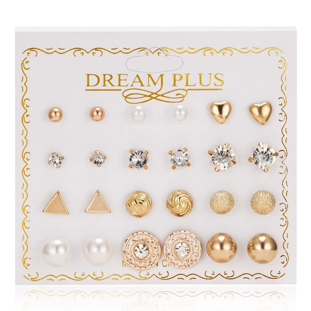 Belleper New Design Tassel Earring Sets Women Geometric Bohemian Gold Flower Long Tassel Earring Set Fashion Wedding Jewelry