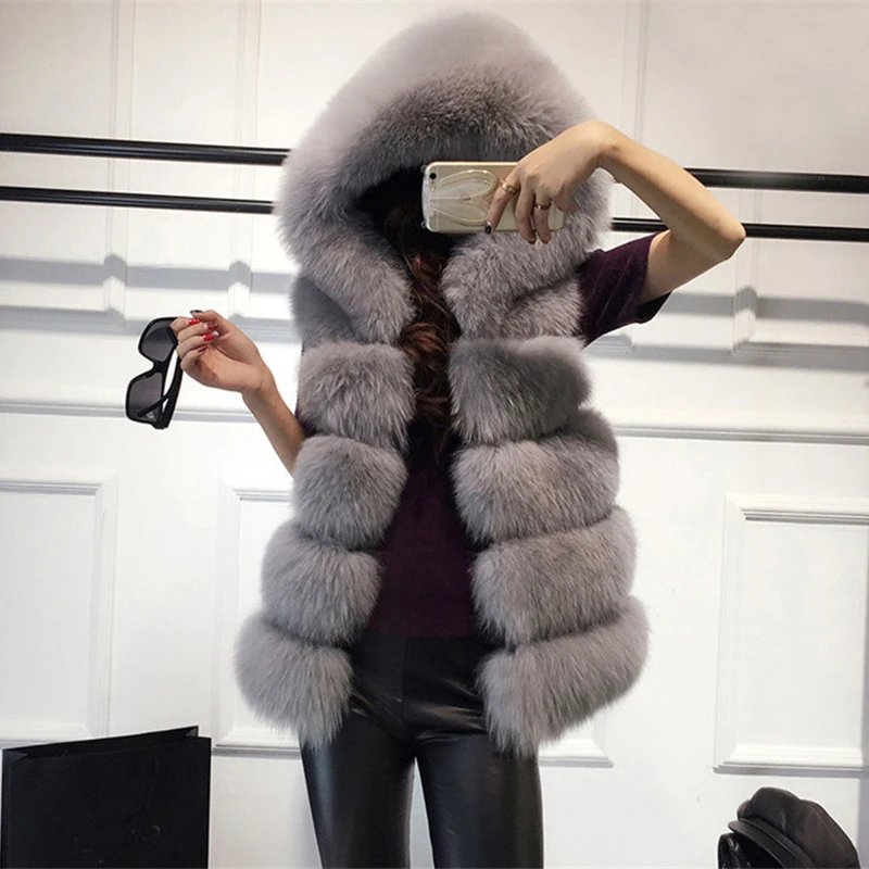 Женский жилет из искусственного меха норки 6 цветов | Женская одежда
