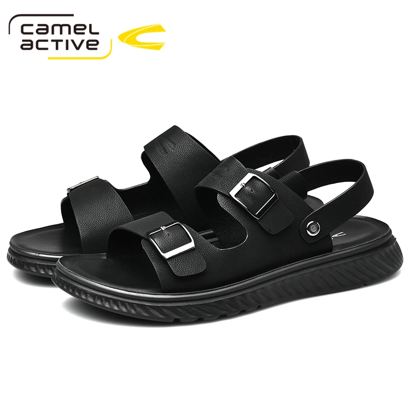Camel Active 2021 New Summer Shoes Fashion Sandals Style Split Leather Male Men Casual For Man | Обувь