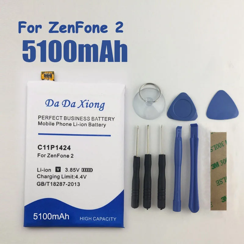Аккумулятор высокой емкости 5100 мАч C11P1424 для Asus Zenfone 2 ZE551ML ZE550ML 5 дюймов Z00AD Z00ADB Z00A
