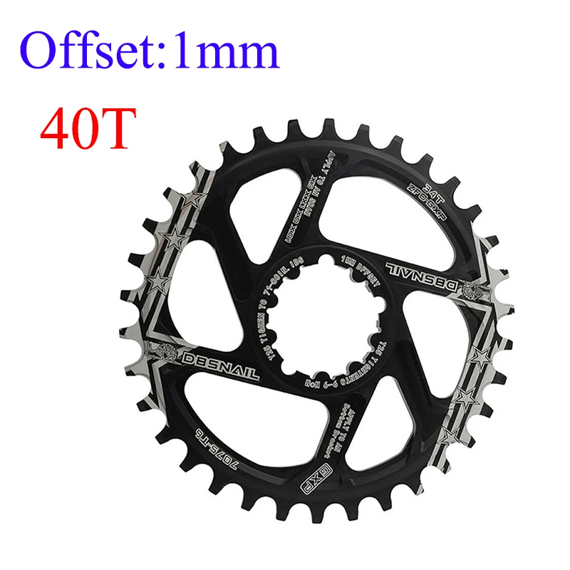 chainring 40t black BDSNAIL узкая широкая цепь MTB GXP 170 мм Кривошип дорожный велосипед горный велосипед 34-40T Fit GXP XX1 X9 XO X01 шатун Смещение 1 мм - Цвет: chainring 40t black