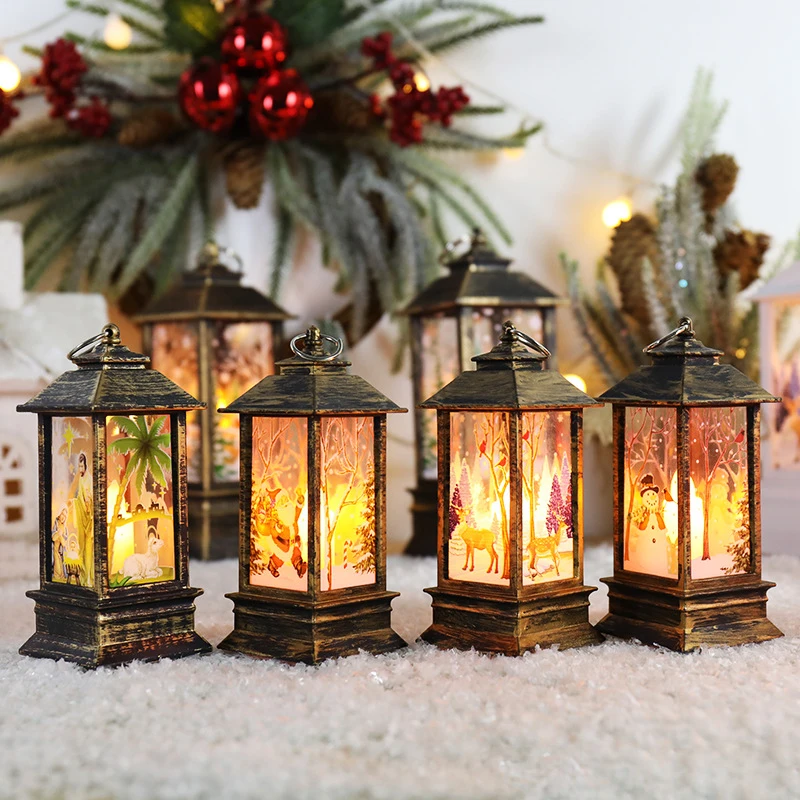 

Christmas Lantern Light Merry Christmas Decorations for Home 2021 Navidad Christmas Tree Ornaments Xmas Gifts New Year 2022