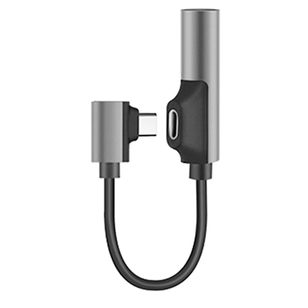 Серебристый oneplus переходник type c до 3|-f-|5 2 в 1 USB C аудио кабель type C до 3,5 мм разъем AUX Наушники звонки, музыка зарядный адаптер для Xiaomi Samsung Huawei HTC наушники конвертер для Oneplus 6T honor 10 - Цвет: Серебристый