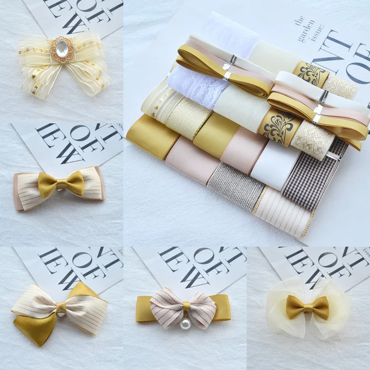 Новый стиль микс ленты набор сделай сам для маленькой девочки Цвет розового и