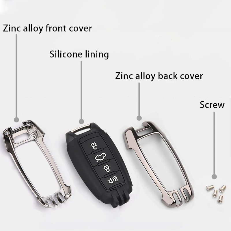 

Zinc Alloy+Silicone Car Remote Key Case Cover For Great Wall Haval Coupe H7 H8 H9 GMW H6 H2 F7 F7X 2019 2020 Accessorises