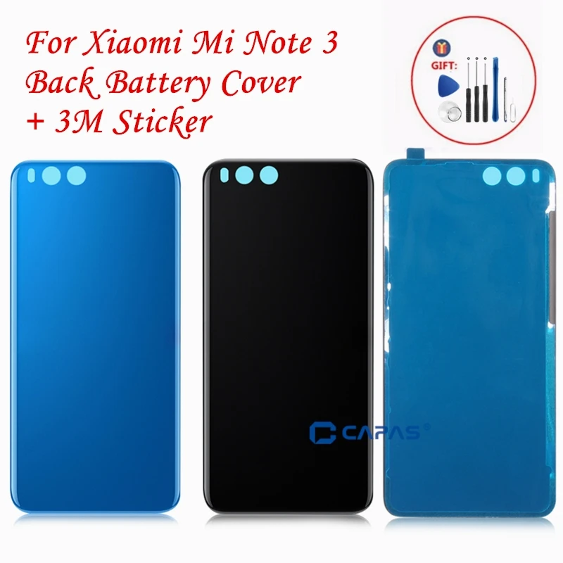 Для Xiaomi Mi Note 3 задняя крышка батарея стекло Корпус для Xiaomi Mi Note 3 задняя крышка+ 3m наклейка Замена запасных частей