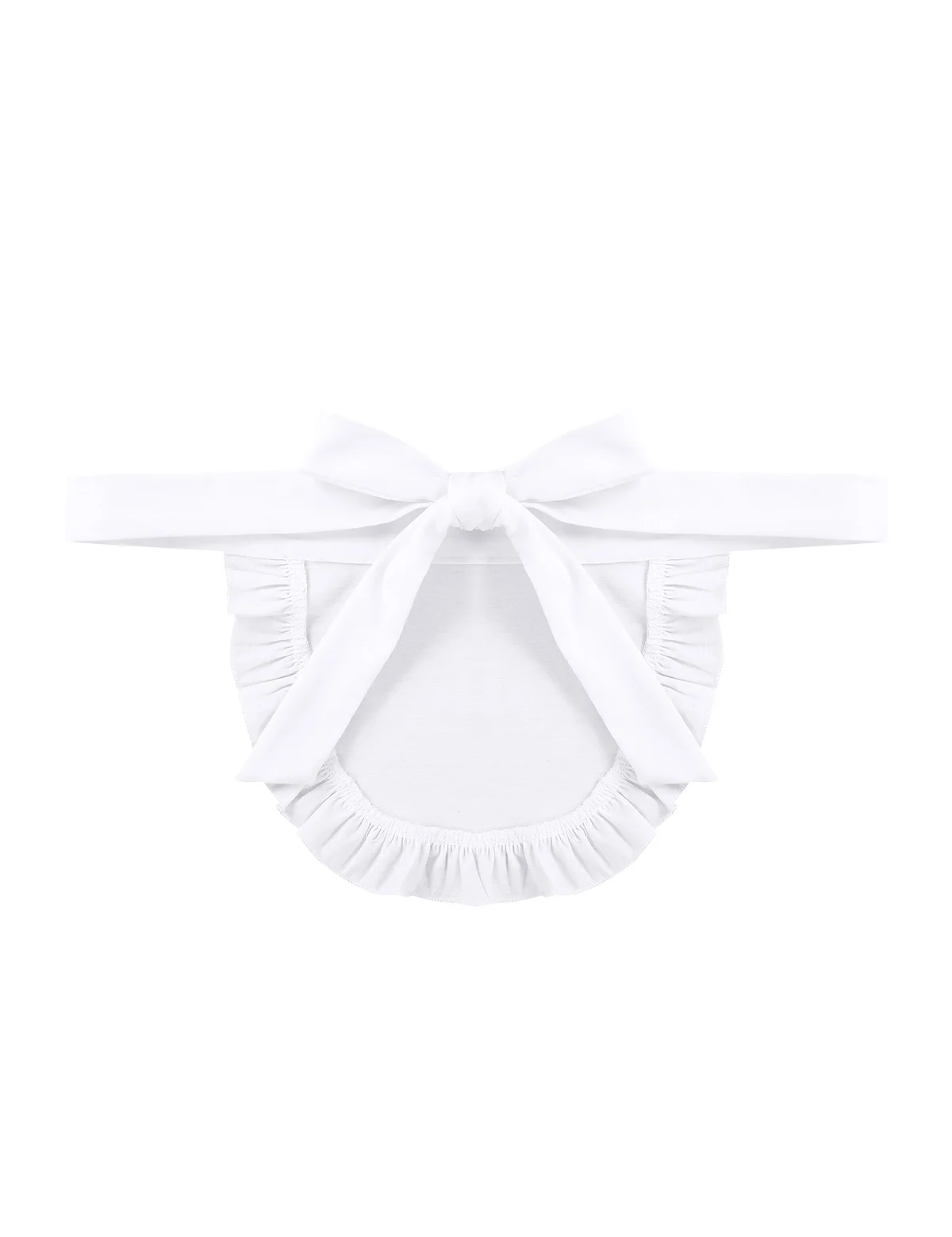 

MSemis Ladies Maid Costume Mesh Splice Bodysuit One Piece Romper with Apron French Maid Cosplay Uniform Set Lingerie Sleepwear
