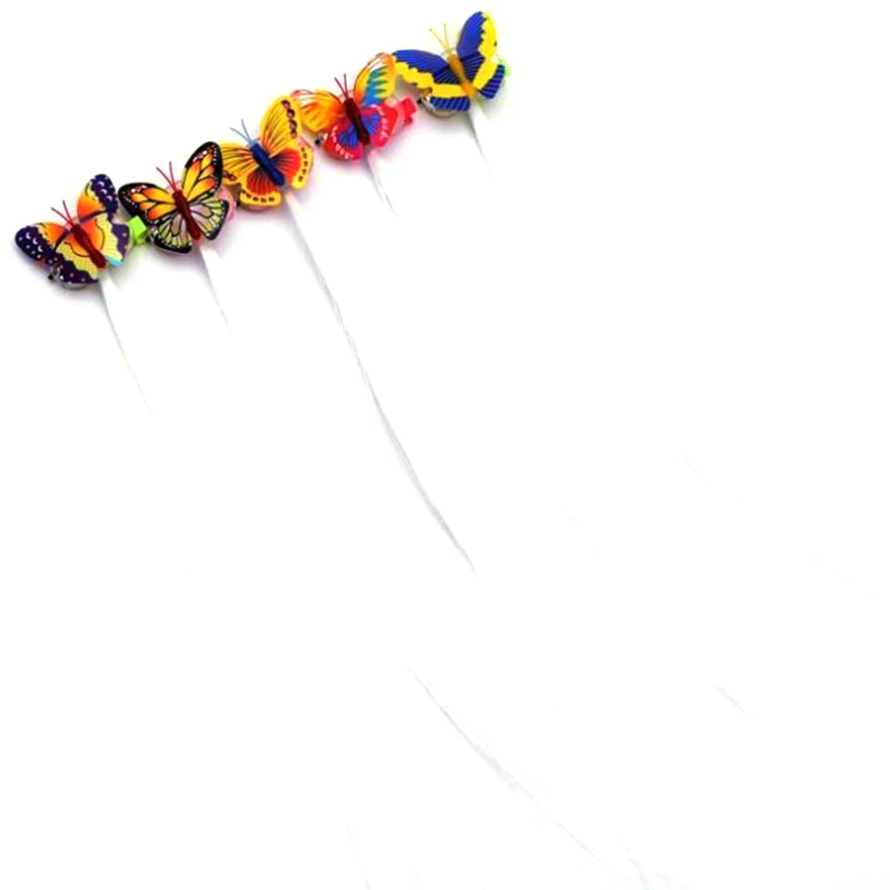 12 шт Бабочка Стиль Рождество LED коса светящаяся Led украшение свадебные волосы