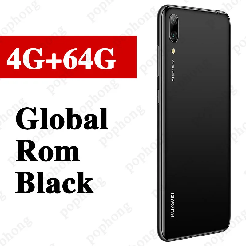 4G 64G Black Мобильный телефон huawei Enjoy 9 с глобальной прошивкой, 6,26 дюймов, Android 8,1, восьмиядерный смартфон huawei Y7 Pro, 4000 мАч, двойная карта, двойная подставка - Цвет: 4G 64G Black