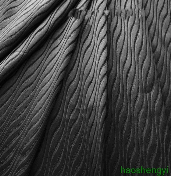 Простая модная жаккардовая ткань с узором в виде вертикальных волн трехмерная