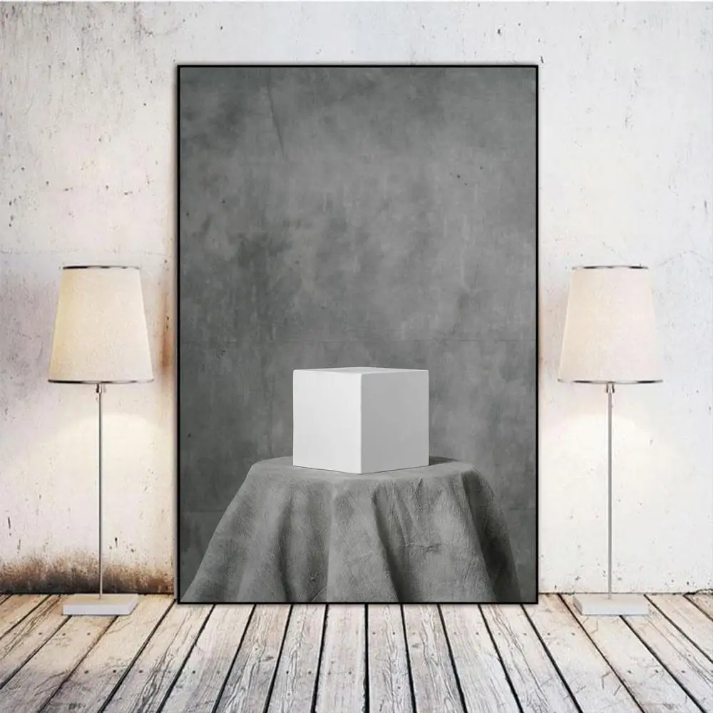 Black and White Drawing Cube Ball on the Table Wall Art Posters Prints Design for Living Room Home Decoration | Дом и сад