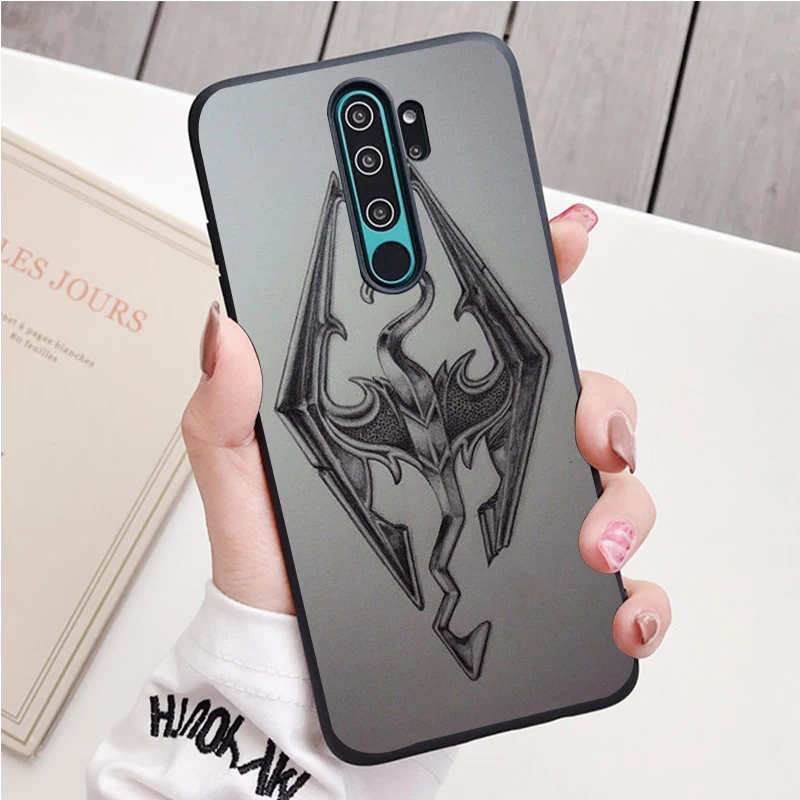 Черный силиконовый чехол для телефона с логотипом Skyrim Mi10 Mi9T MiA2 MiA3 Mi11 Pro Lite Ultra Redmi