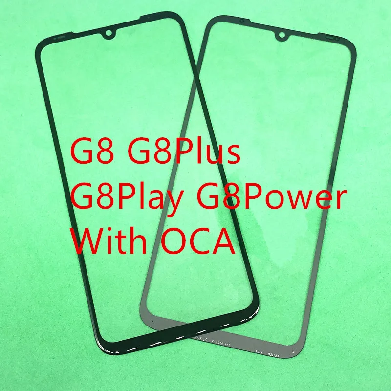 Glass+OCA Replacement LCD Front Touch Screen Glass Outer Lens For Motorola Moto G8 / Plus Play Power | Мобильные телефоны и