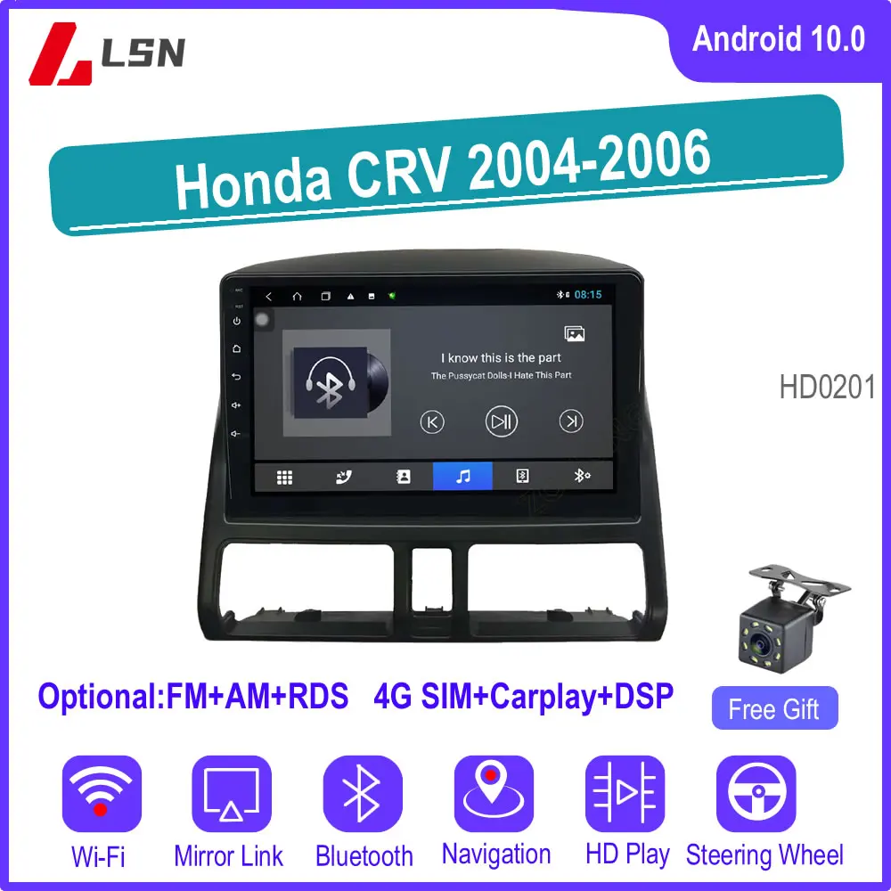 9 &quotAndroid 10 для Honda CRV 2004 2005 2006 мультимедийный видео GPS навигатор автомобильный