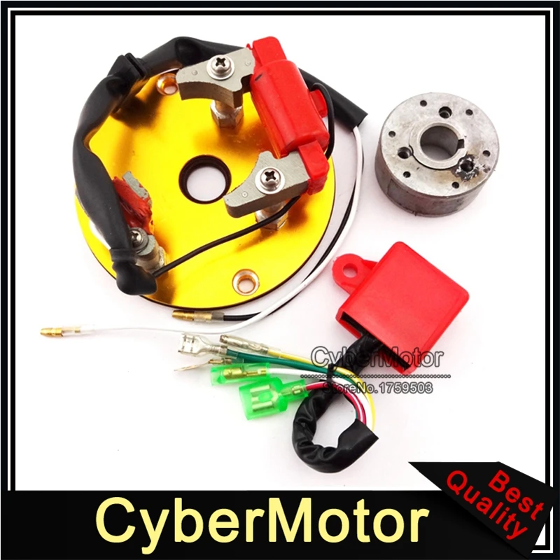 Мотоцикл Золотой гоночный статор ротор зажигания CDI Коробка для 110cc 125cc 140cc