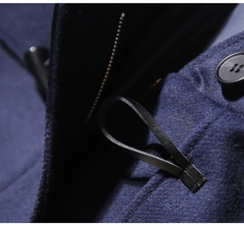 

Best-selling Horn Button Woolen Coat Women Fashionable Loose Long-sleeved Hooded Cardigan Jacket 2020 Autumn and Winter New