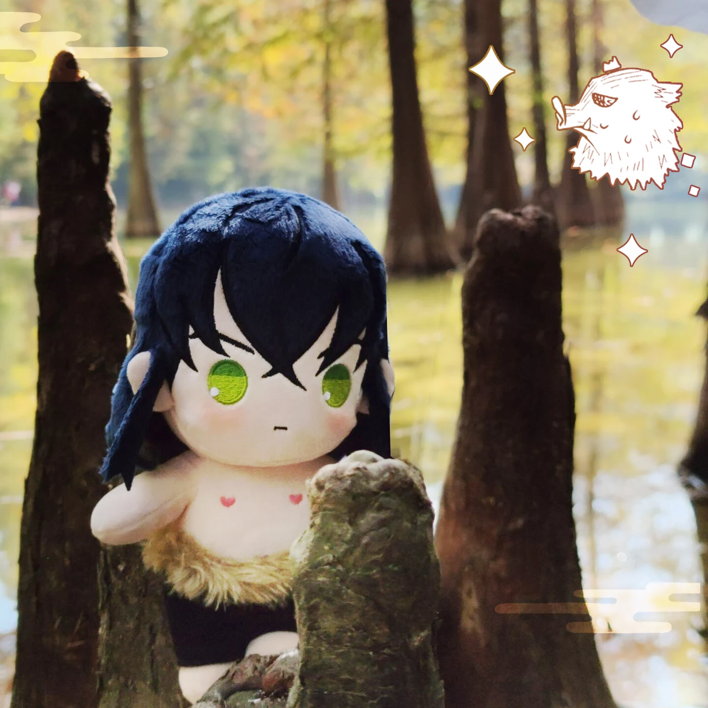 

Anime Demon Slayer Kimetsu no Yaiba Hashibira Inosuke Cosplay Cute Plush Stuffed Change Dolls Toy 20cm Doll Clothes Xmas Gift