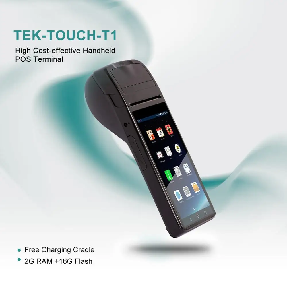 TEKLEAD Android Handheld Mobile POS with 58mm Thermal Printer NFC Bluetooth WIFI 4G Terminal |