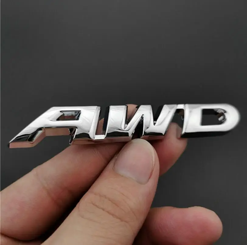 

1pcs Car Sticker 3D Metal AWD Logo Sticker Tail Emblem Badge Rear Decal for Toyota Impreza Subaru Honda 4X4 Off Road SUV