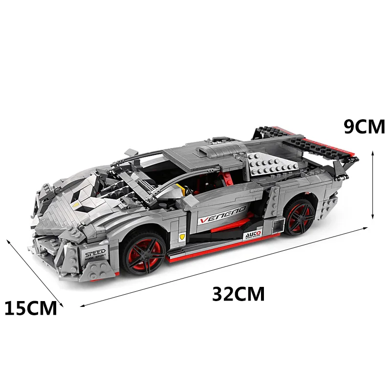 Пресс форма для King 13110 автомобиль игрушка 20091 Совместимость MOC 10574 Lamborghinis Veneno