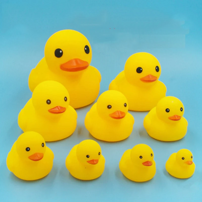 Huilong силиконовая маленькая Желтая утка игрушка игра вода утки звуки будут