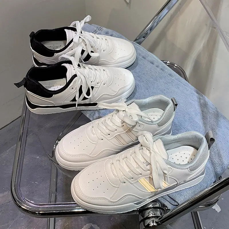 

2021 Women's Fashion Trend Sneakers Platform Lolita White Casual Tennis Flat Vulcanized Running
