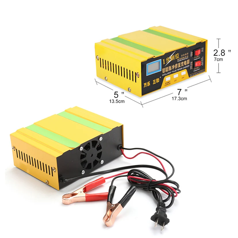 12 V 24V смарт двигатель автомобиля зарядное устройство Вольт литий ионный