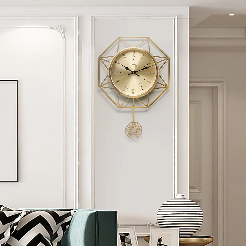 Современная декорация настенные часы простые бесшумные Модные металлические