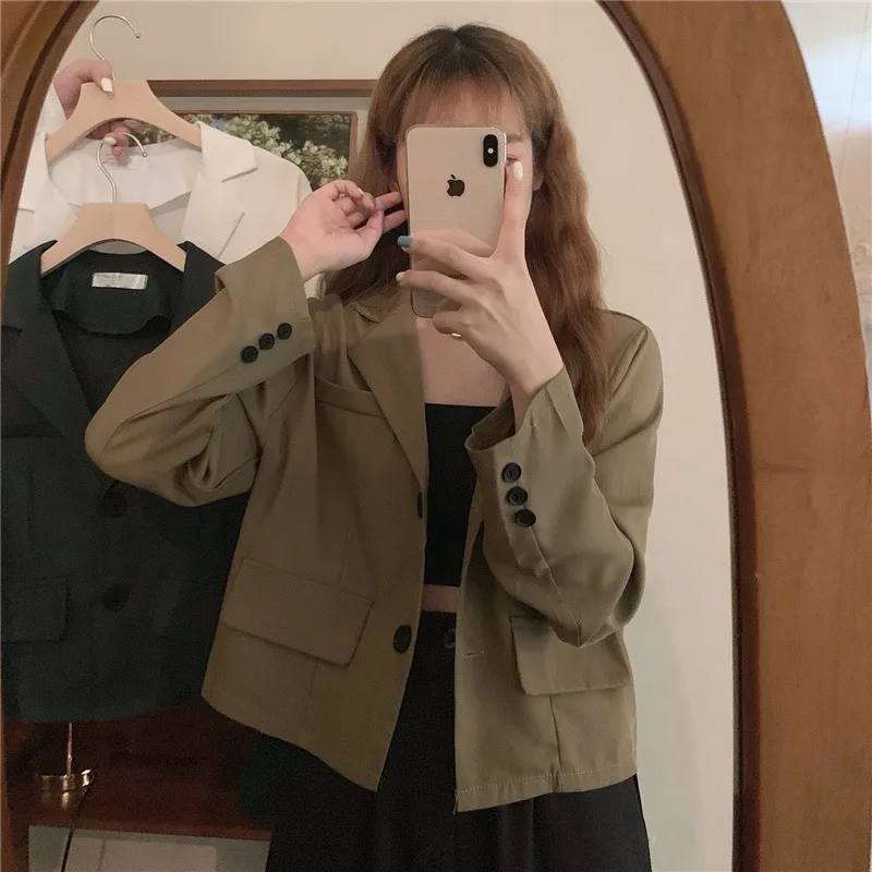 

Женское тонкое пальто, Осенний однотонный кардиган с драпировкой, с длинным рукавом, в Корейском стиле, 2021