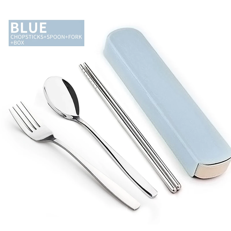 WORTHBUY Прямая поставка набор посуды - Цвет: Blue 4 Set