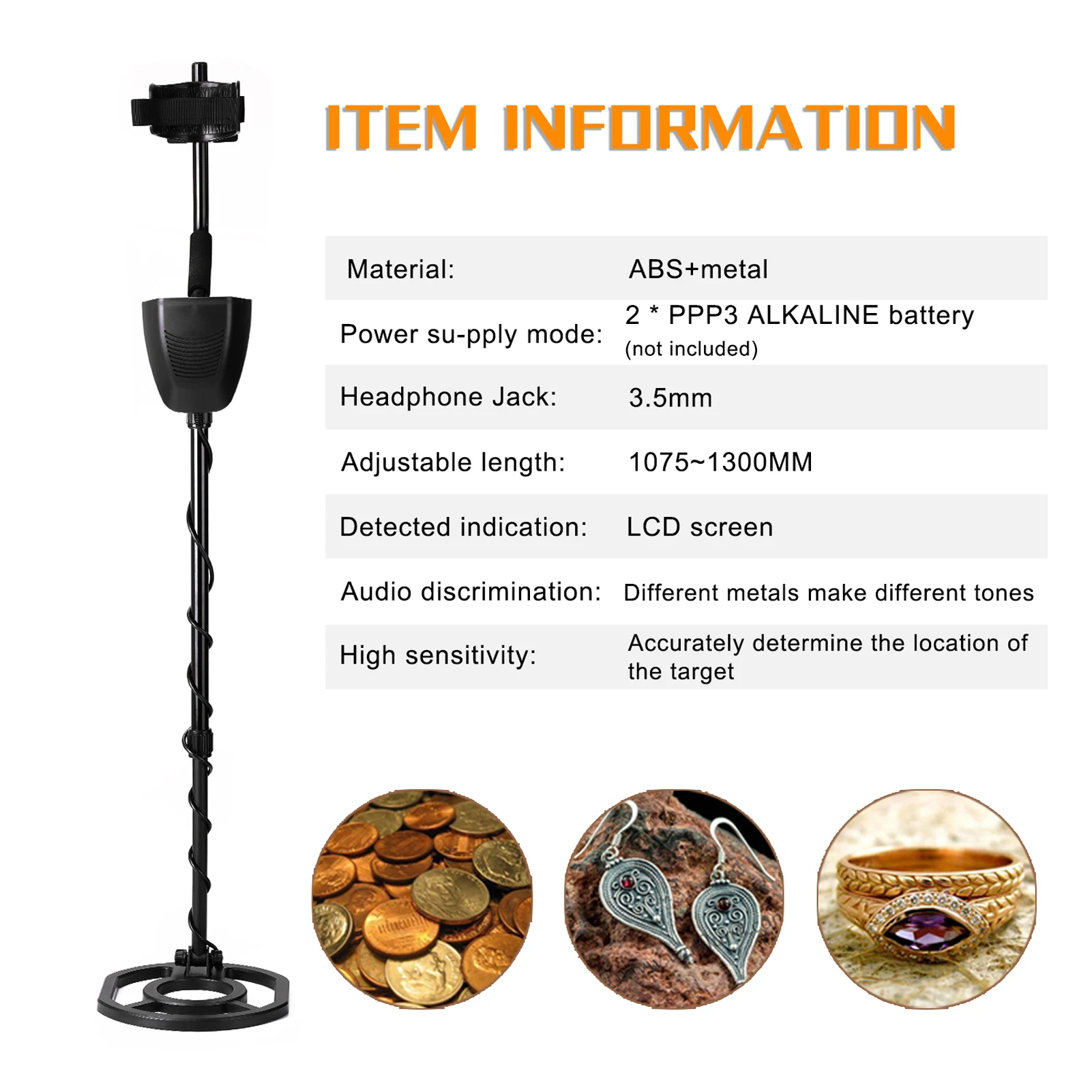

MD920 Underground Metal Detector Professional Depth Gold Digger Treasure Finder Hunter Metal Detecting Tool for Adults and Kids