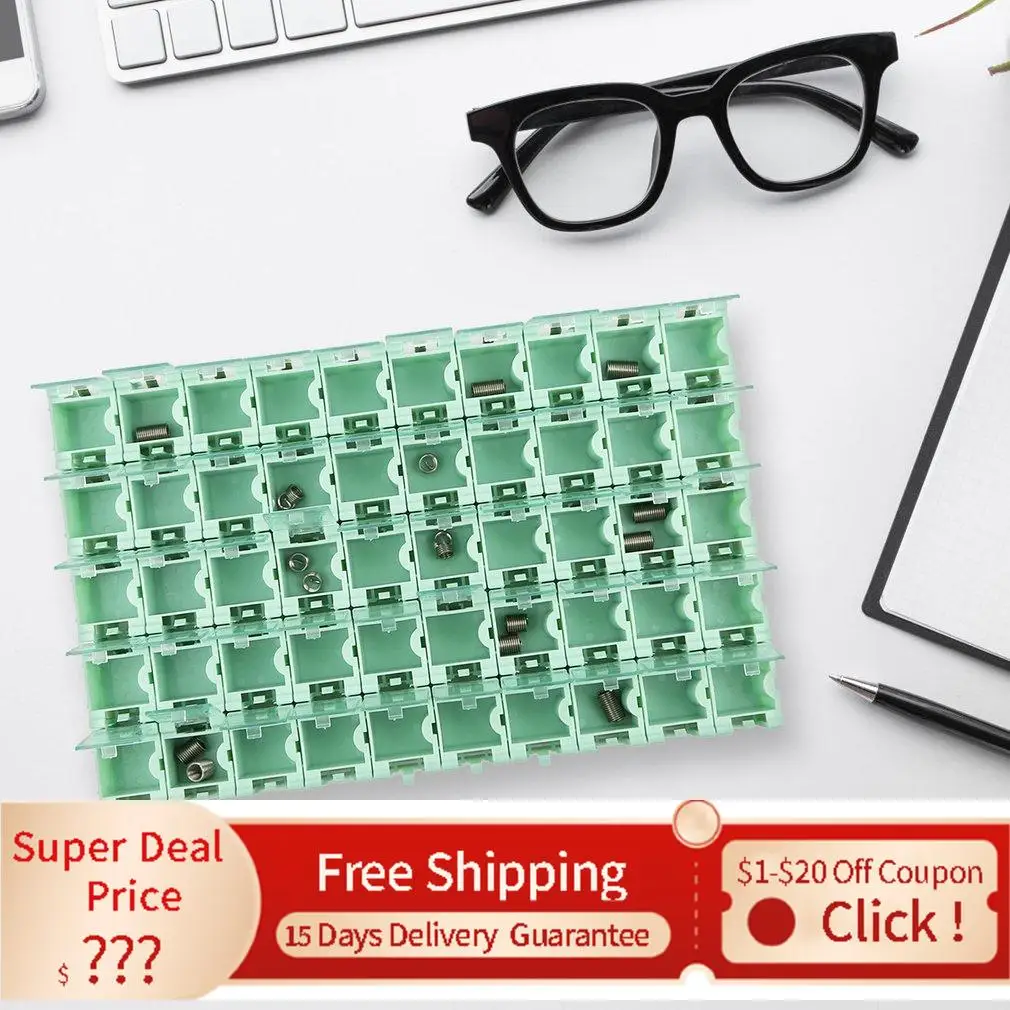 

Контейнер для электронных компонентов Smd, мини-контейнер для электронных компонентов, мини-Ящики для хранения, новый год 2022