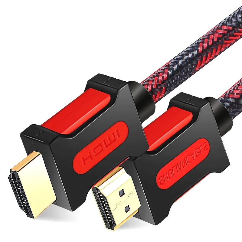 red black 2 Shuliancable HDMI кабель 2,0 HDMI к HDMI 4K 1080P 3D 1 м 2 м 3 м 5 м 10 м 15 м 20 м для ноутбук с HDTV проектор xbox PS3/4 компьютерный кабель - Цвет: red black 2