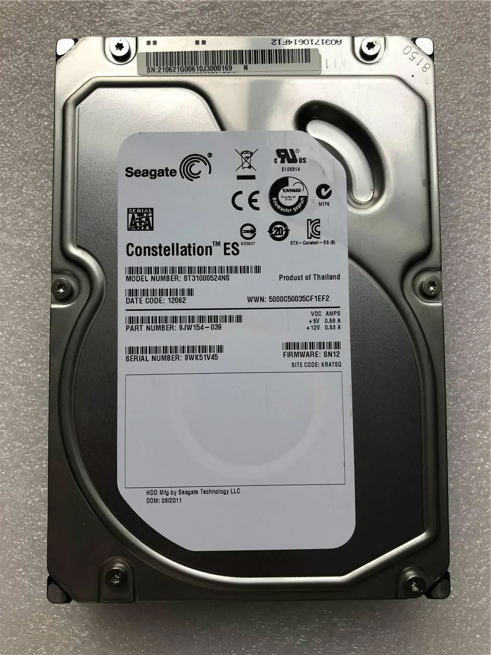 

Pulled 1TB ST31000524NS 3.5 7200RPM 32MB Hard Drive