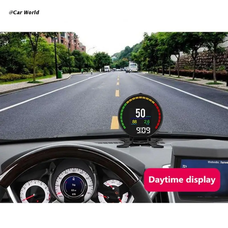 

Vehicle Speed Meter Collision Smart HUD Display Very Clear in The Daytime