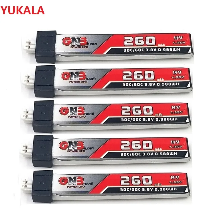 gaoneng gnb новейшие 5 шт fpv батареи 1s 38 в 260 м