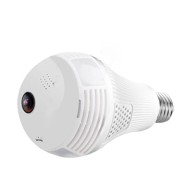 1080p hd wifi ip camera 360° vr panoramic fisheye e27 bulb light panoramic cam home security security wifi fisheye bulb lamp free global shipping