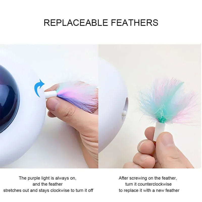 

Electric Funny Cat Turntable Toy USB Charging Intelligent Automatic Steering Pet Cat Toy Dog Automatic Walk Interactive Toys
