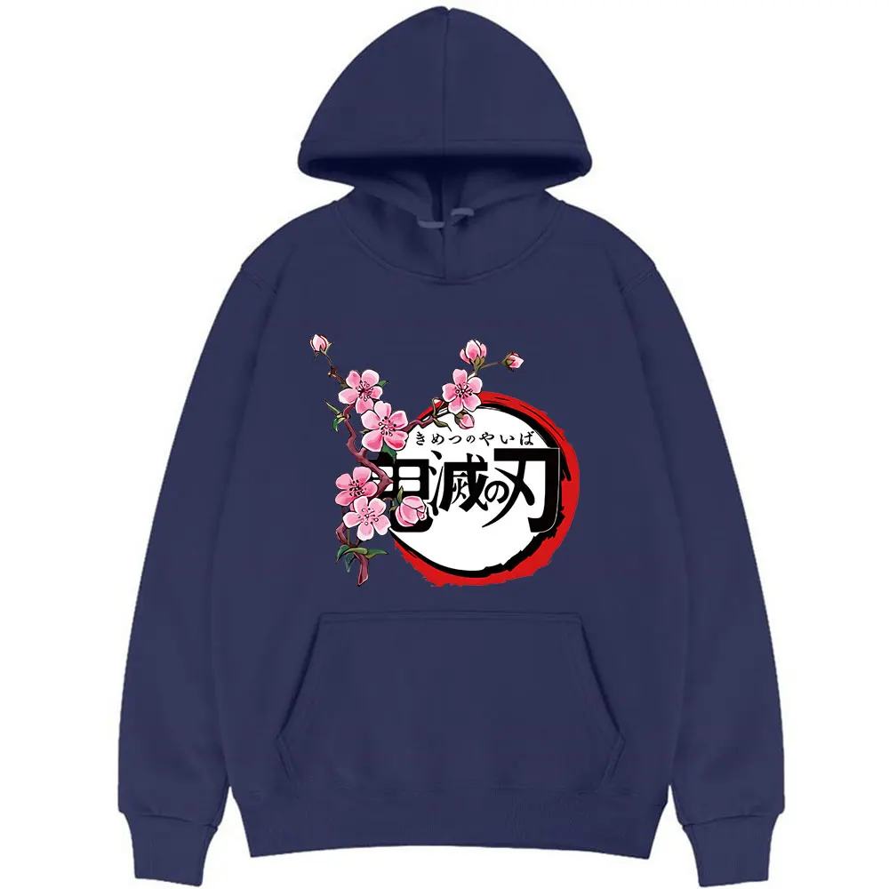 

Demon Slayer Graphics Print Hoodies Men Women Fashion Black Streetwear Fleece Cotton Sweatshirt Japan Popular Anime Style Hoodie