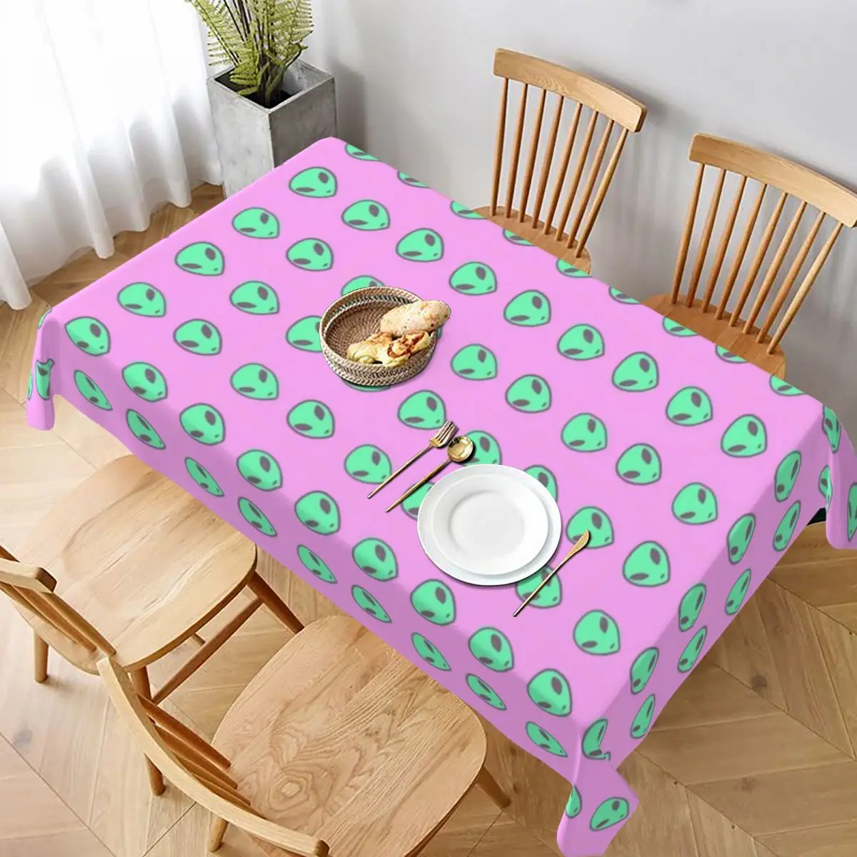 

Alien Tablecloth Custom Protection Table Cover Polyester Garden Cheap Vintage Table Cloth