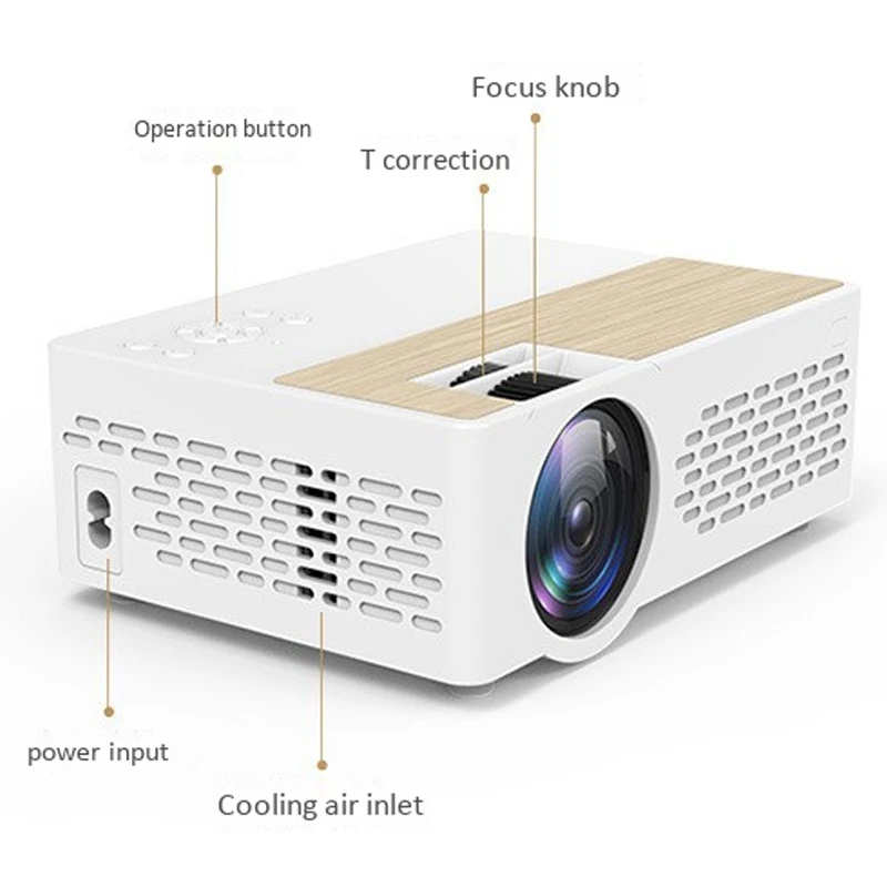 J12 Mini Projector WIFI Phone Screen Mirroring Display 5000 Lux Beamer Full HD 1080P Home Theater EU Plug |