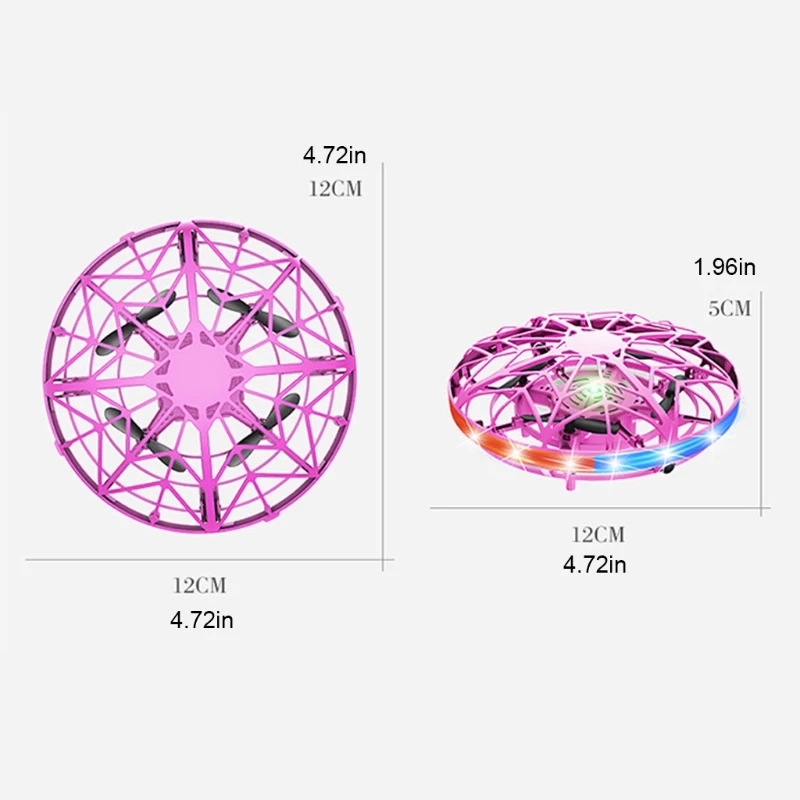 

Hand Operated Interaction Mini Self Flying Drones Tripartite Induction Levitation Auto Hover Obstacle Avoidance Round