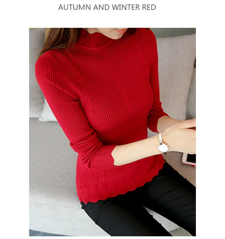 Mode femme automne hiver, женские свитера и пуловеры, зимний Одноцветный свитер с воротником-хомутом и бабочкой, женские блузы, топы 0274