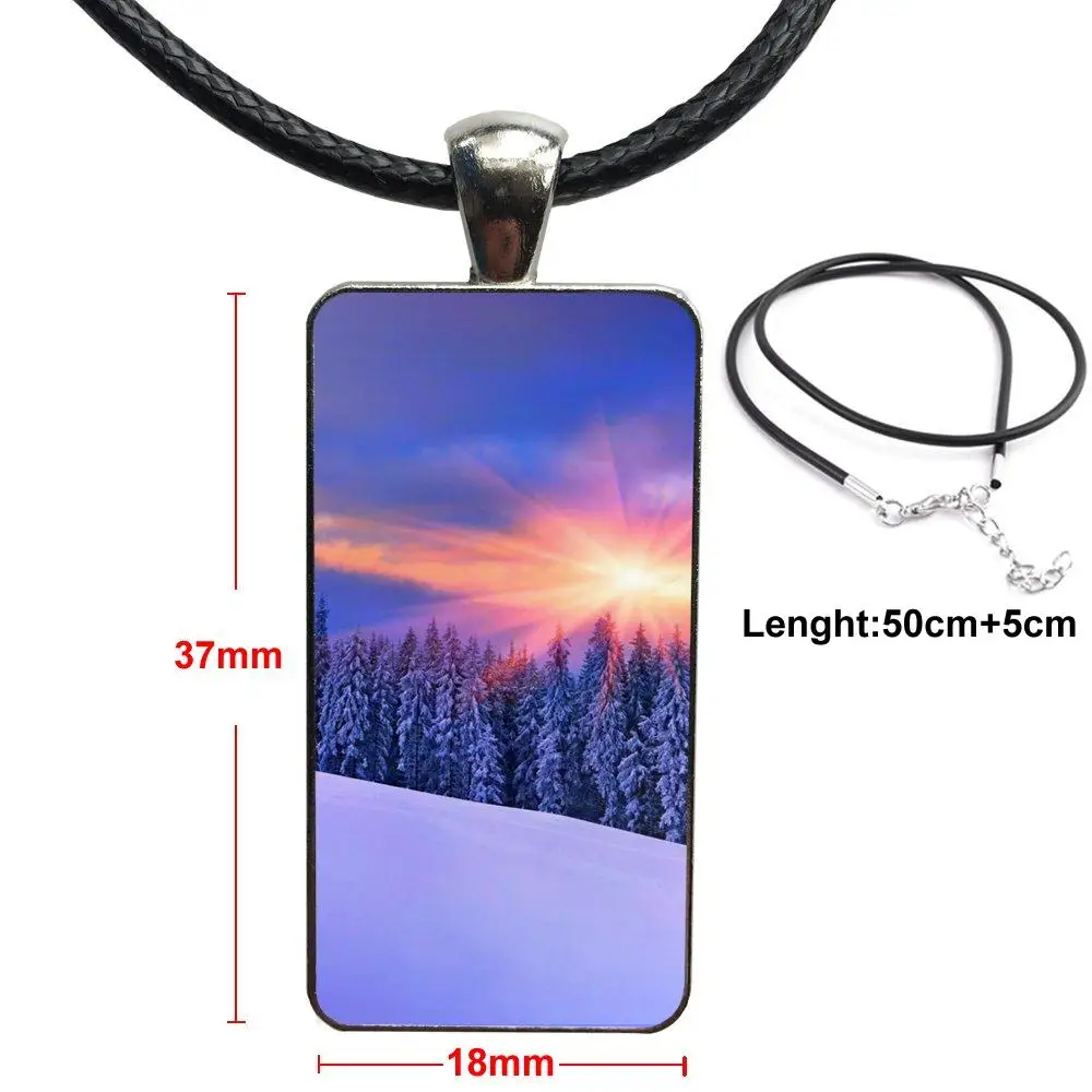 Для женщин и мужчин вечерние море небо песчаный пляж Закат стеклянный кулон