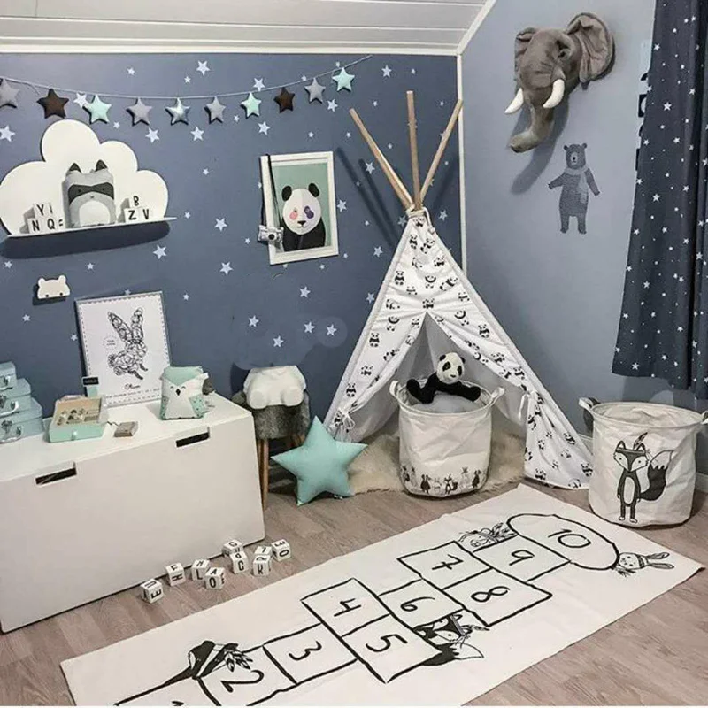 Игровой коврик для детей Детский спортивный ползания с цифрами экологическими